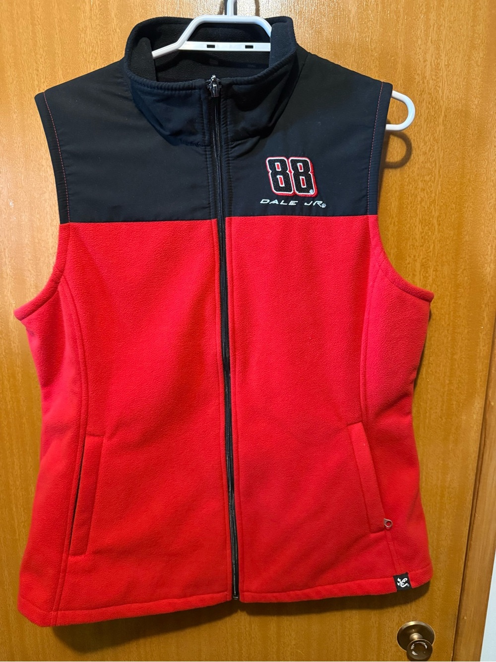Chase Authentics Red and Black Fleece Vest with 88 Patch
